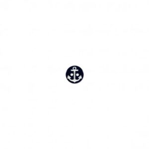 Bouton Plastique Ancre Marine Bleu 13mm