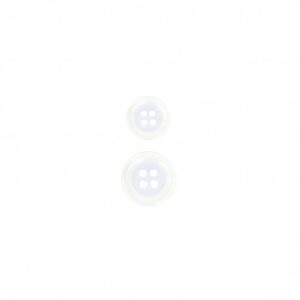 Bouton transparent et bleu 15 mm