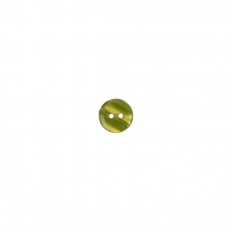 60727 888 Bouton Chemise Vert Nacré 15 mm